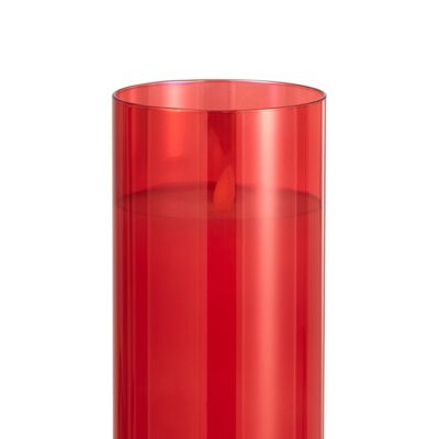 Lampara led brillante vidrio rouge medium