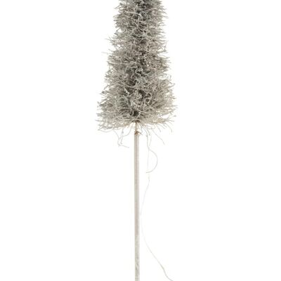 Arbre decoratif led/piles branches white wash large