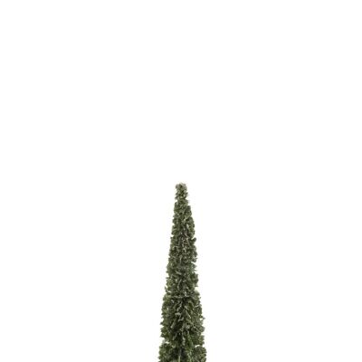 Arbre decoratif neige plastique vert medium