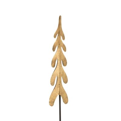 Arbol de navidad en pie hierro/madera oro/natural medium