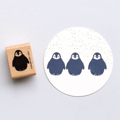 Rubber stamp baby penguin