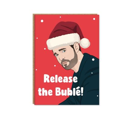 Tarjeta de Navidad divertida de Bublè