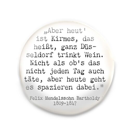 Düsseldorfer Zitate Felix Mendelssohn Bartholdy Magnet 38mm