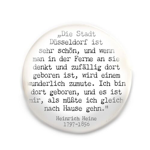 Düsseldorfer Zitate Heinrich Heine Magnet 59mm