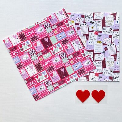 Heart gift box - purple heart