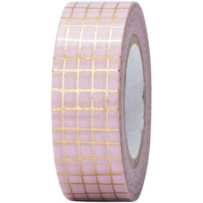 Washi tape "rose foil grid"