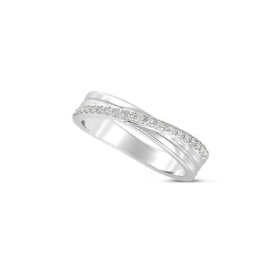 Isis Silberner Pave-Ring