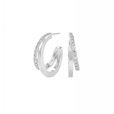 Aviva Silver Hoop Earrings