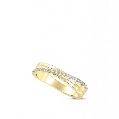 Isis 14ct Gold Vermeil Pave Ring
