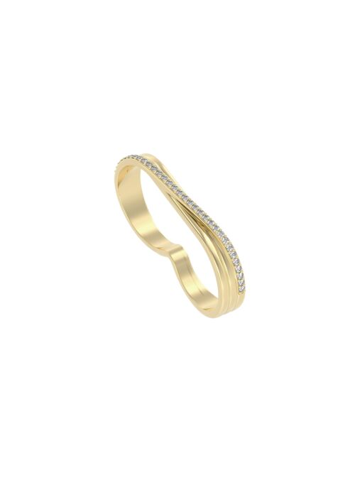Layla 14ct Gold Signature Double Ring
