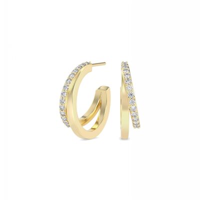 Aviva 14ct Gold Hoop Earrings