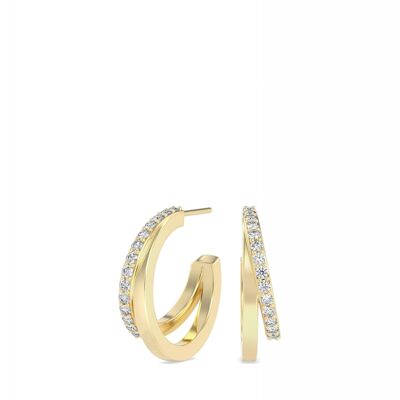 Aviva 14ct Gold Hoop Earrings