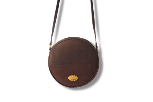 Korktasche Circle Bag - Runde Handtasche aus Kork -  Mocca