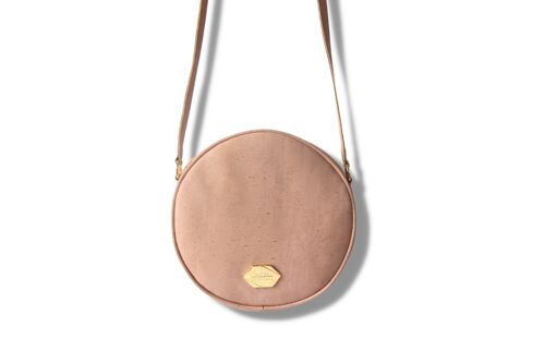 Korktasche Circle Bag - Runde Handtasche aus Kork - Rosa