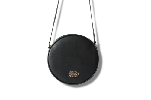 Korktasche Circle Bag - Runde Handtasche aus Kork -  Coal Black (Schwarz)