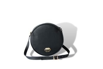 Korktasche Circle Bag - Runde Handtasche aus Kork - Coal Black (Schwarz) 2