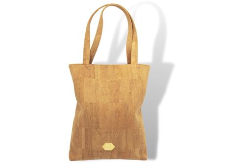 Korktasche Shopper – Große Handtasche aus Kork - Nude (Naturkork)