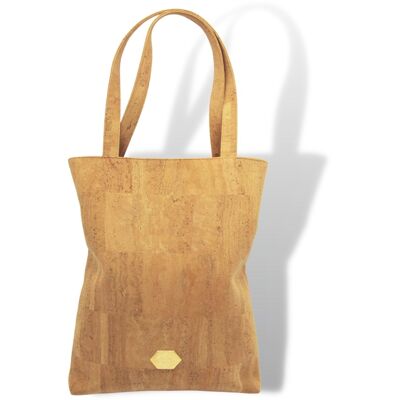Korktasche Shopper – Grosse Handtasche aus Kork - Nude (Naturkork)