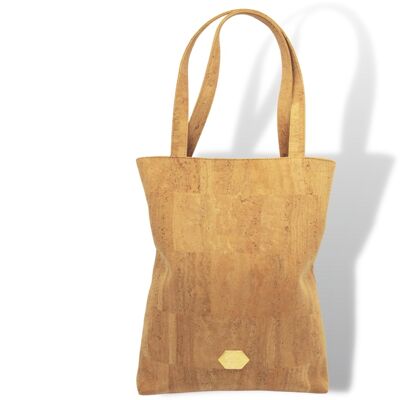 Korktasche Shopper – Grosse Handtasche aus Kork - Nude (Naturkork)