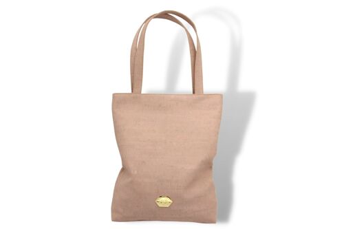 Korktasche Shopper – Große Handtasche aus Kork - Rosa