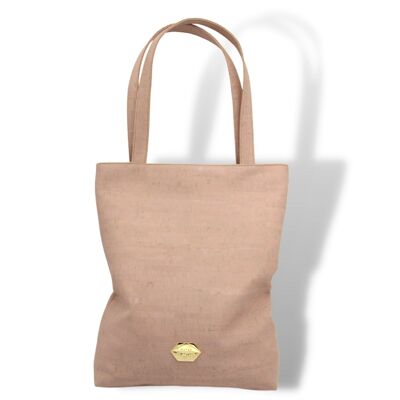 Korktasche Shopper – Grosse Handtasche aus Kork - Rosa