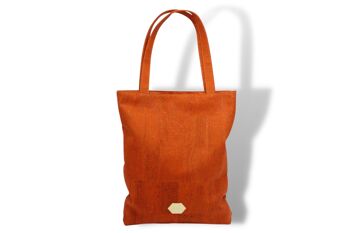 Korktasche Shopper – Große Handtasche aus Kork - Papaye Orange 1