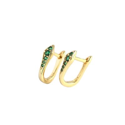 IRENE HOOPS - Oro - Verde