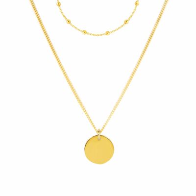 HAZEL DOUBLE LAYER NECKLACE - Gold