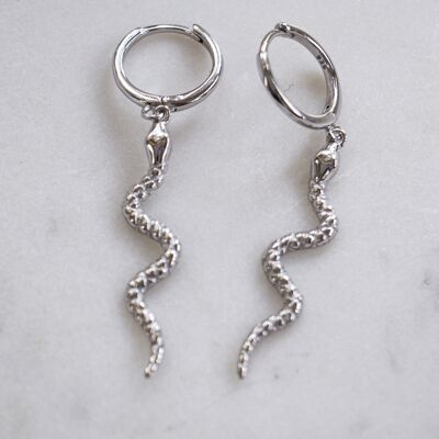 SERENITY HOOPS 1CM - Silver