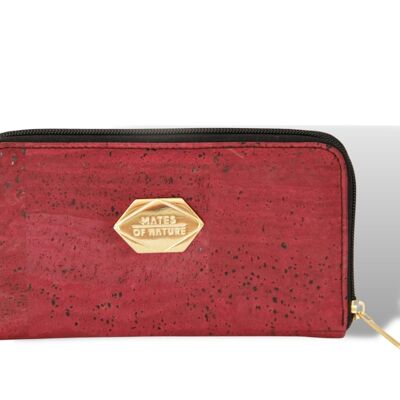 Portemonnaie aus Kork - Raisin Rouge (Rot)
