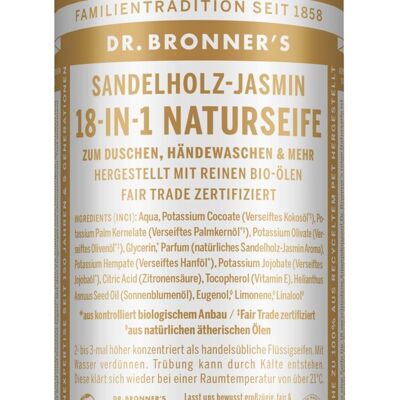 Sandalwood Jasmine - 18-in-1 NATURAL SOAP - 240 ml