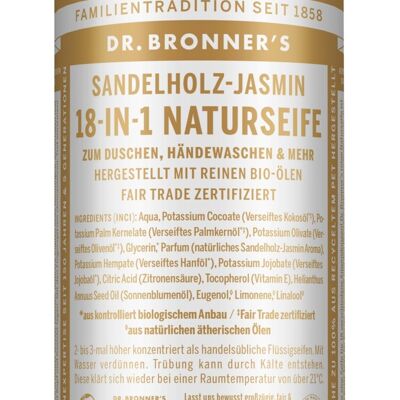 Bois de santal Jasmin - SAVON NATUREL 18 en 1 - 240 ml