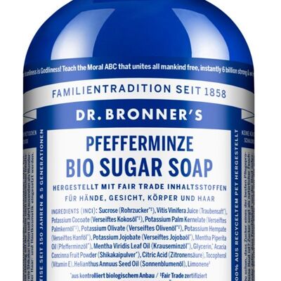 Peppermint - ORGANIC SUGAR SOAP - 335 ml