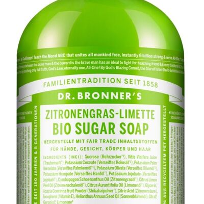 Lemongrass-Lime - ORGANIC SUGAR SOAP - 710 ml