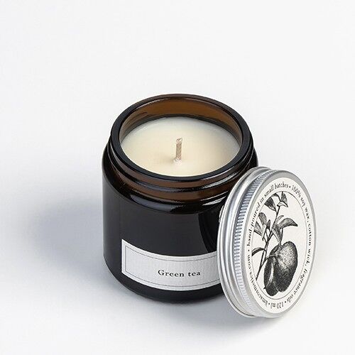 Green tea soy wax candle