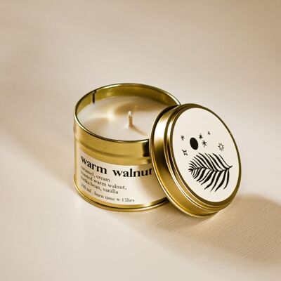 Warm walnut small scented candle, 100 ml