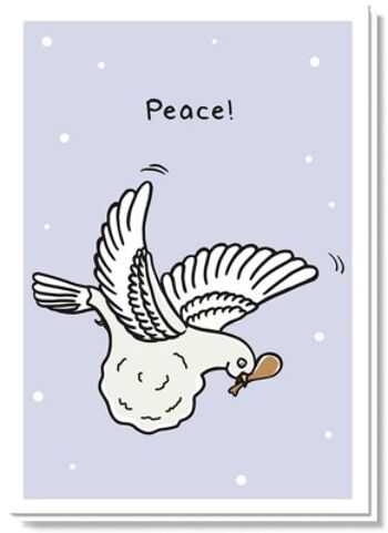 Carte de Noël | Pigeon de la paix 1