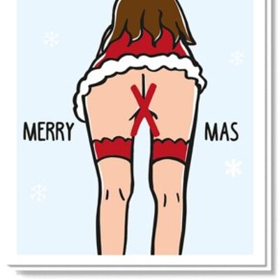 Weihnachtskarte | Sexy Dame