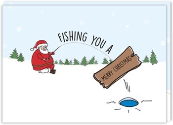 Carte de Noël | faire de la pêche 1