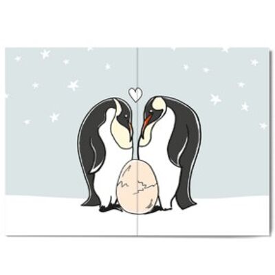 Geburtskarte | Pinguin