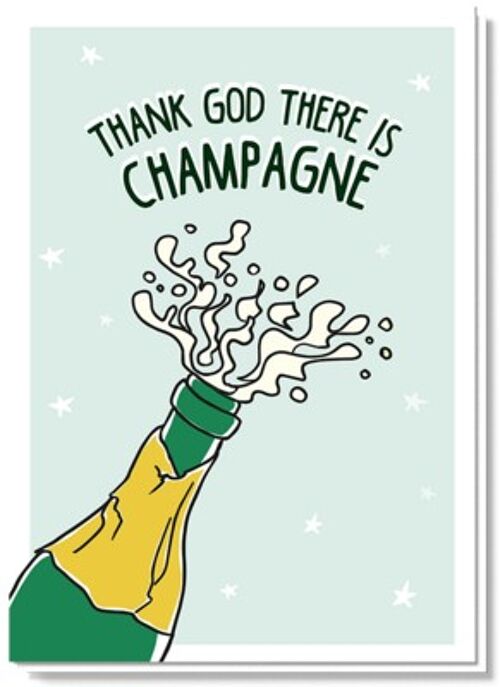 New Year card | Champagne (Thank God)