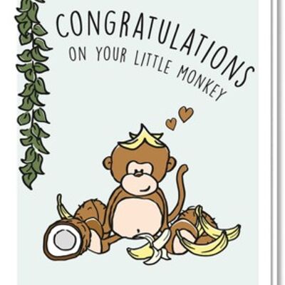 CONGRATIONS ON YOUR BABY | monkey
