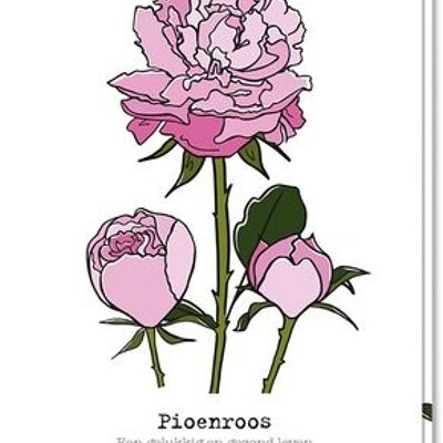 Tarjeta de flores | peonía