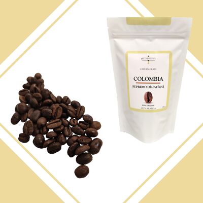 Chicchi di caffè - Colombia Supremo decaffeinato (processo ad acqua svizzera)