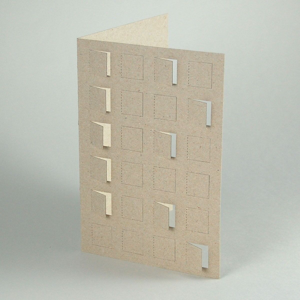 10 graue Bastel-Adventskalender DIN B6