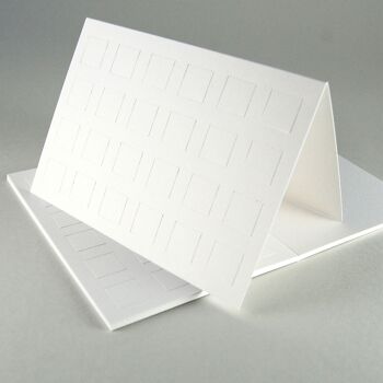 10 calendriers de l'avent artisanaux blancs format portrait DIN B6 (carton recyclé) 1
