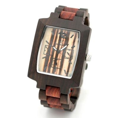 Enzo multifunction wooden watch