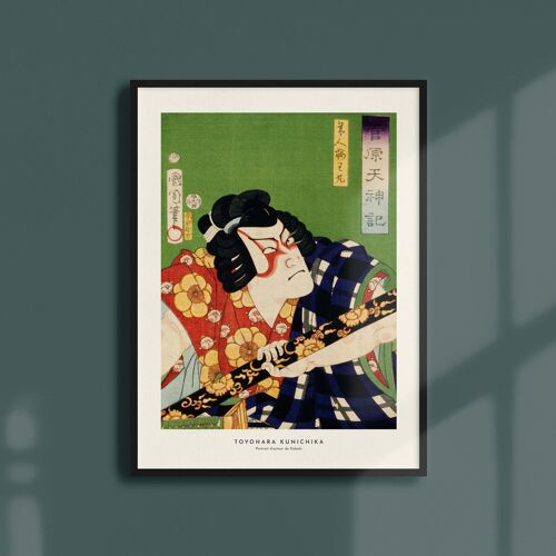 Affiche 30x40 - Portrait d'acteur de Kabuki - 1