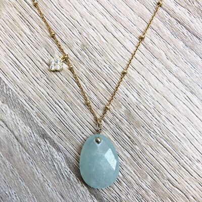 Collier Alma Aventurine Or