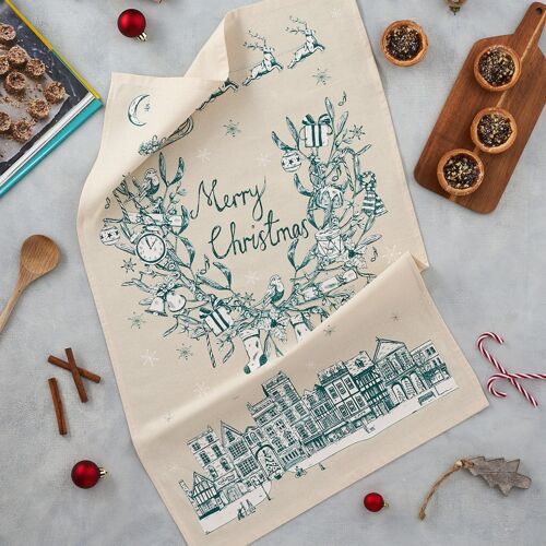 Night Before Christmas Tea Towel